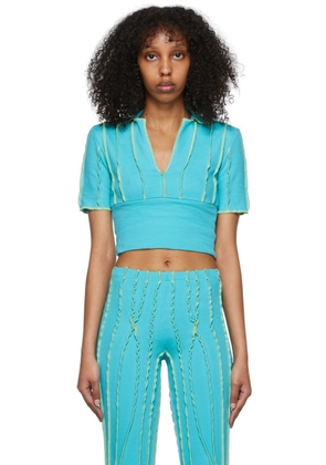 Helenamanzano SSENSE Exclusive Blue Polo