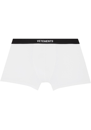 VETEMENTS White Logo Boxer Briefs