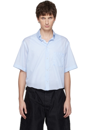 Maison Margiela Blue Short-Sleeved Shirt