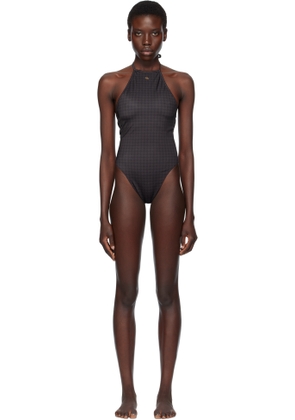 AMIRI Black MA Quad One Piece Swimsuit