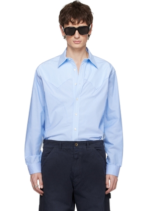 Maison Margiela Blue Paneled Shirt