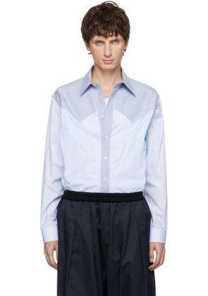 Maison Margiela Blue Paneled Shirt