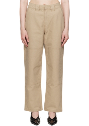 HommeGirls Beige OTW by Vans Edition Workwear Trousers