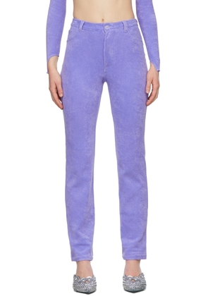 Maisie Wilen Purple Mokumentary Trousers