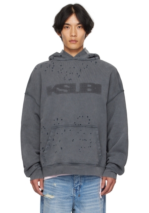 Ksubi Gray Blasted Ekcess Hoodie