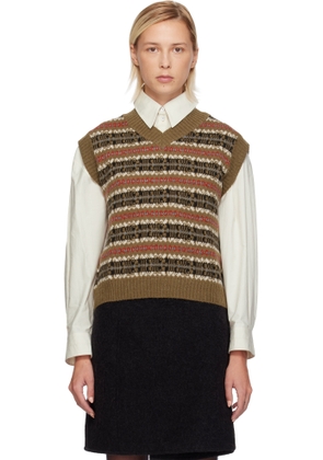 Weekend Max Mara Brown Fleres Jacquard Vest
