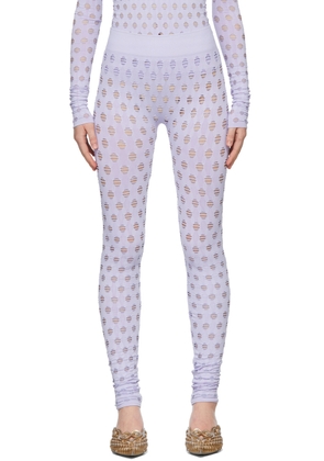 Maisie Wilen Purple Perforated Leggings