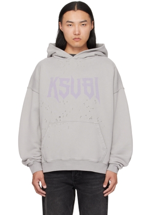 Ksubi Gray Blasted Hoodie