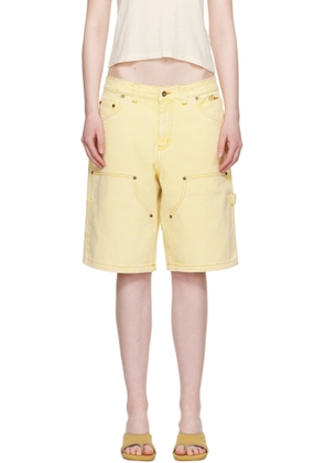 Dime Yellow Carpenter Denim Shorts