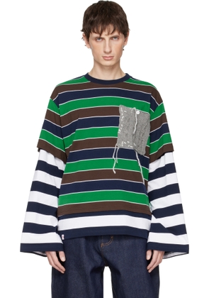 Charles Jeffrey LOVERBOY Multicolor Patch Long Sleeve 2-In-1 T-shirt