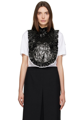 SHUSHU/TONG Black Ruffled Pintuck Bib Camisole