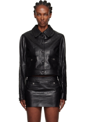 AMIRI Black MA Leather Jacket