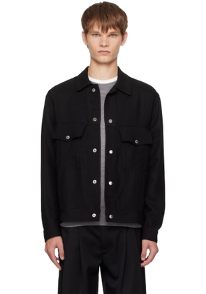 Song for the Mute Black Drape Worker Jacket