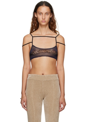 JACQUEMUS Navy Le Papier 'Le Bandeau Sognu' Bra