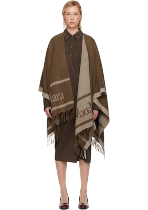 Max Mara Brown Hilde Poncho Scarf