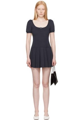 Sandy Liang Navy Camden Minidress