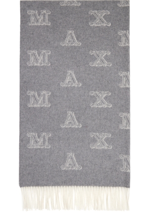 Max Mara Gray Wsklause Scarf
