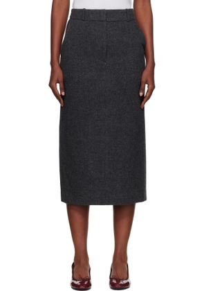 Nothing Written Gray Bany Wool Midi Skirt
