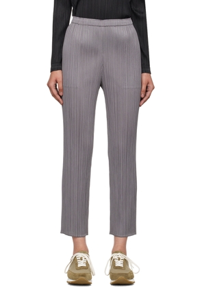 PLEATS PLEASE ISSEY MIYAKE Gray Pleated Trousers