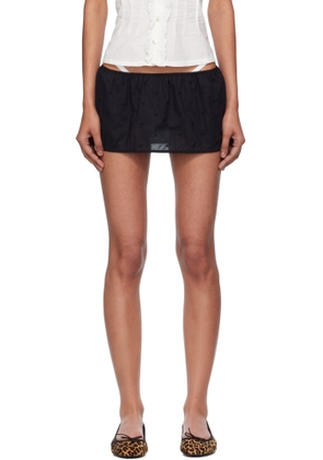 Fruity Booty Black Polka Broderie Skort