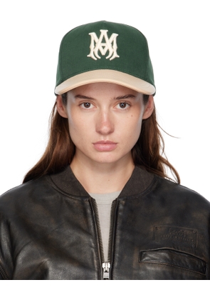 AMIRI Green & Beige Two Tone Canvas Cap