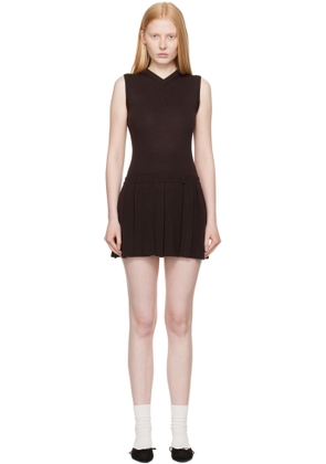 Sandy Liang Brown Millie Minidress