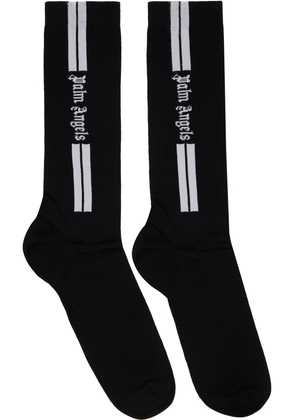 Palm Angels Black Classic Logo Track Socks