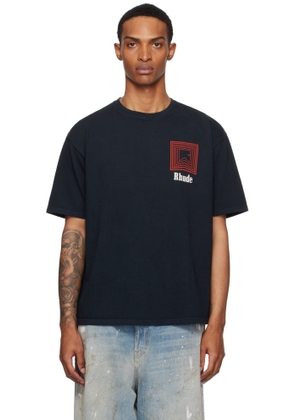 Rhude Black Chevron Logo Repeat T-shirt