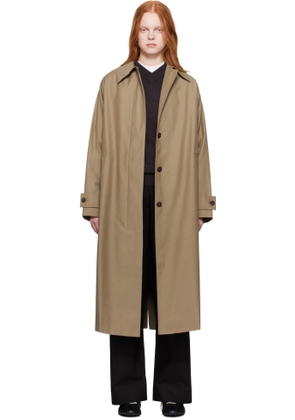 Studio Nicholson Taupe Holin Technical Cotton Trench Coat