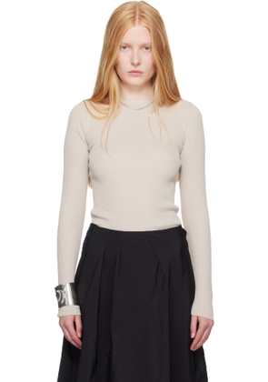 OUR LEGACY WORK SHOP Emporio Armani Taupe Stretto Popover Sweater