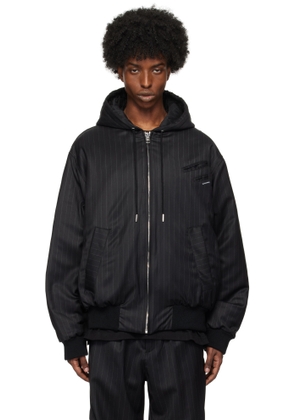 BLUEMARBLE Black Hooded Bomber Jacket