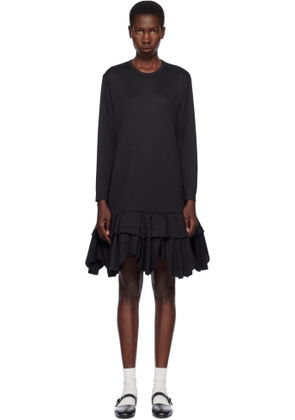 Comme des Garçons Comme des Garçons Black Polyester Smooth & Nylon Hard Tulle Midi Dress