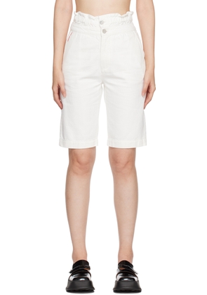 SHUSHU/TONG SSENSE Exclusive White Mid-Length Denim Shorts