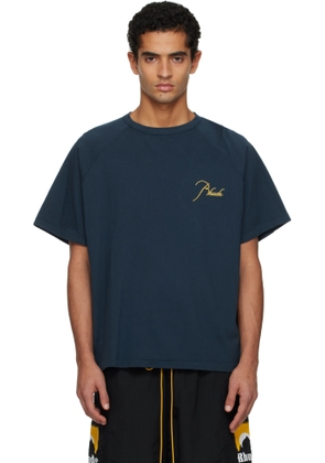 Rhude Navy Classique Raglan Logo T-shirt