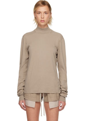 Rick Owens DRKSHDW Taupe Concordians Headon Dbl Sweater