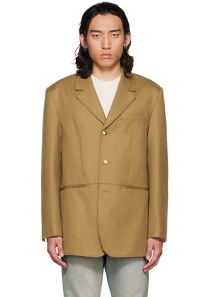 DRAE SSENSE Exclusive Tan Three-Button Blazer