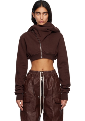 Rick Owens DRKSHDW Burgundy Concordians Micro Mountain Hoodie