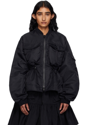 Cecilie Bahnsen Black Birdie Bomber Jacket
