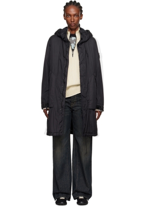 Stone Island Black 7100003 Crinkle Reps NY Coat