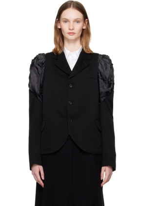 Comme des Garçons Comme des Garçons Black Ruched Shoulder Blazer