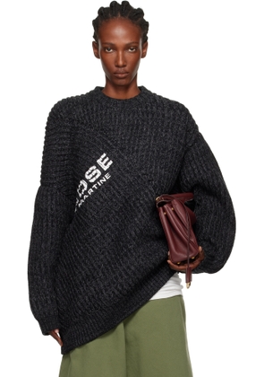 Martine Rose Gray Engineered Fisherman Rib Sweater