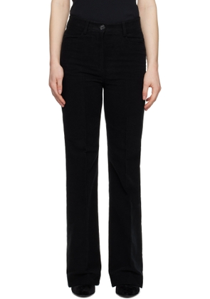 TOTEME Black Flared Moleskin Trousers