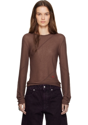 Eckhaus Latta Brown Spiral Long Sleeve T-shirt