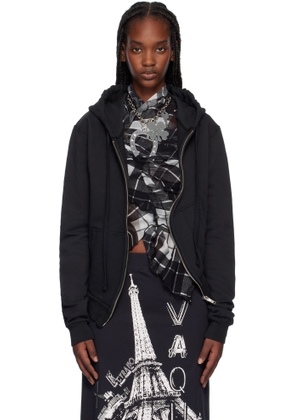 VAQUERA Black Twisted Rose Hoodie