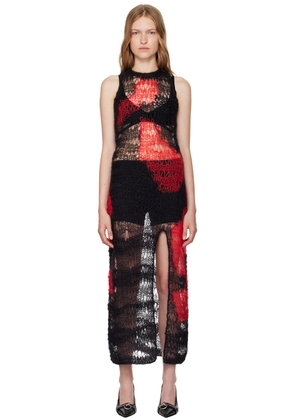 MISBHV Black & Red Antwerp Midi Dress