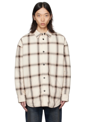 Acne Studios Off-White Flannel Button-Up Overshirt