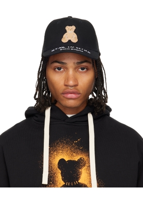 Palm Angels Black 'Bear In Mind' Trucker Cap