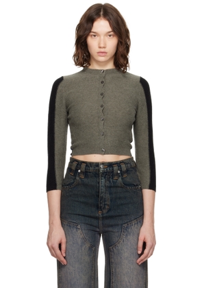 Eckhaus Latta Black & Gray Racer Cardigan