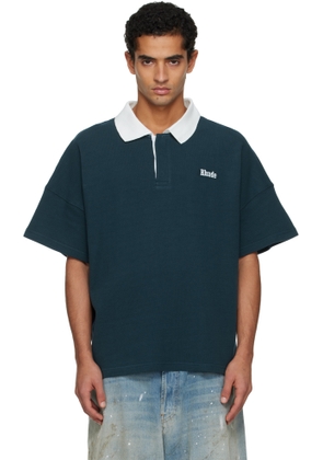 Rhude Navy Piqué Polo