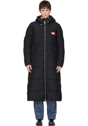 Charles Jeffrey LOVERBOY Black Long Bunny Puffer Coat